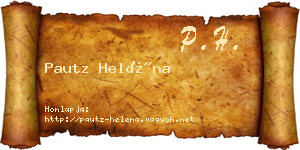 Pautz Heléna névjegykártya
